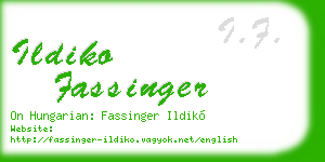 ildiko fassinger business card